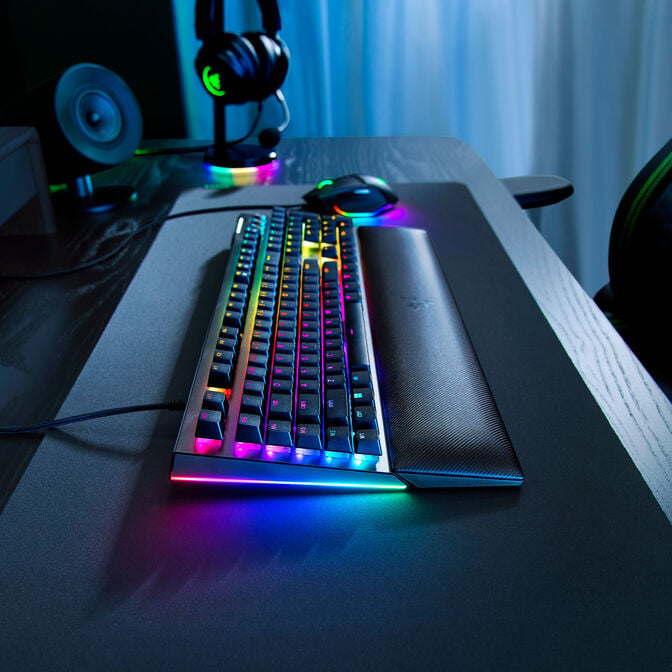 Razer BlackWidow V4 Gaming Tastatur, USB - Yellow Switch, schwarz image number 6