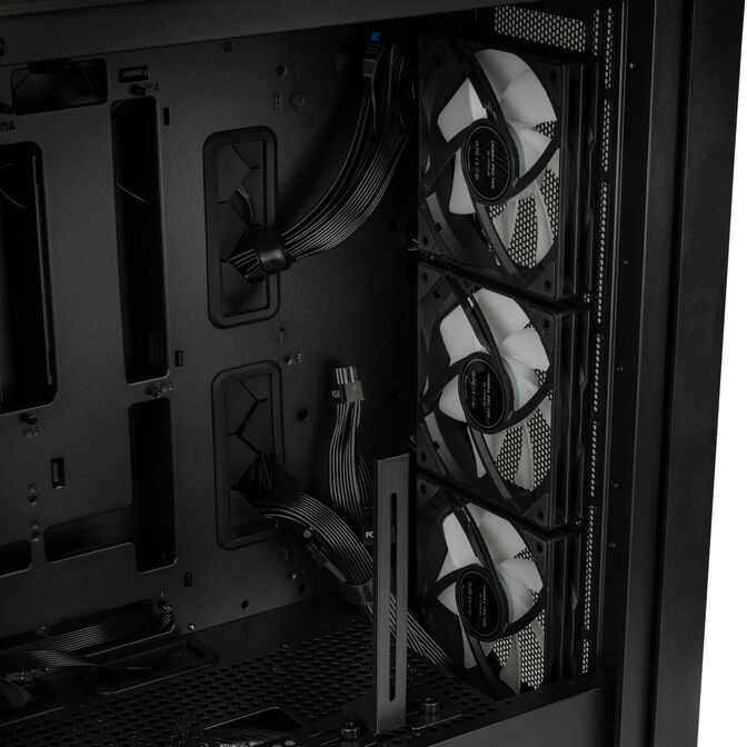 GSI SmartAssembly ARGB Mesh PC case, Mid Tower, E-ATX, RGB, Tempered Glass - black, 850W Gold power supply image number 7