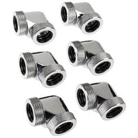 Raijintek Pelias D160906, 16mm, 90 degree Adapter - 6-pack, silver