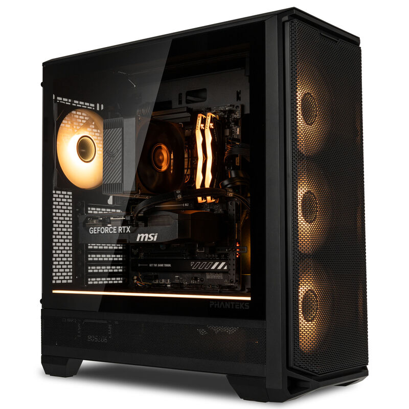 KingForge Gaming-PC Gold, AMD Ryzen 5 7500X3D, RTX 5070, Phanteks Eclipse G400A – Fertig-PC
