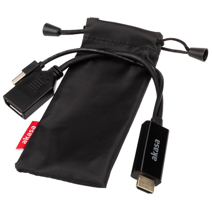 Akasa HDMI zu DisplayPort Adapter Kabel - schwarz image number 2