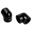 Bitspower Touchaqua Adapter 90 Degree G1/4 inch Female to G1/4 inch Female - 2 Pack, black image number null