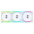 Lian Li UNI FAN SL Wireless ARGB PWM L&uuml;fter, 3er-Pack inkl. Controller - Reverse Blade, 120 mm, wei&szlig; image number null