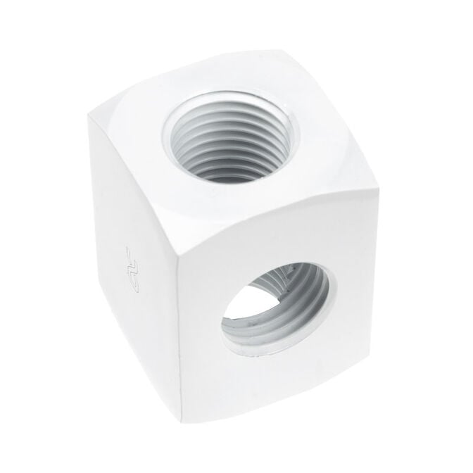 Alphacool HF 3-way connection distributor G1/4 - white image number 2