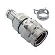 Koolance QDT3 Viton Female Quick Disconnect No-Spill Coupling, Panel Barb for ID 10mm (3/8in) image number null