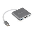 SilverStone SST-EP08C - USB 3.1 Typ-C Adapter auf HDMI/USB Type C/USB Type A - silber image number null
