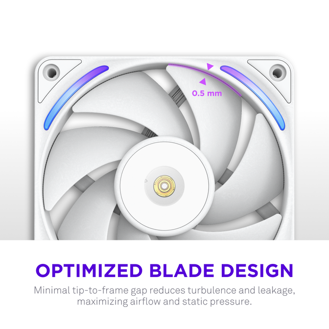 NZXT F240X RGB Case Fan, LCP Rotor, Hybrid Bearing, aRGB - white, 240mm image number 10