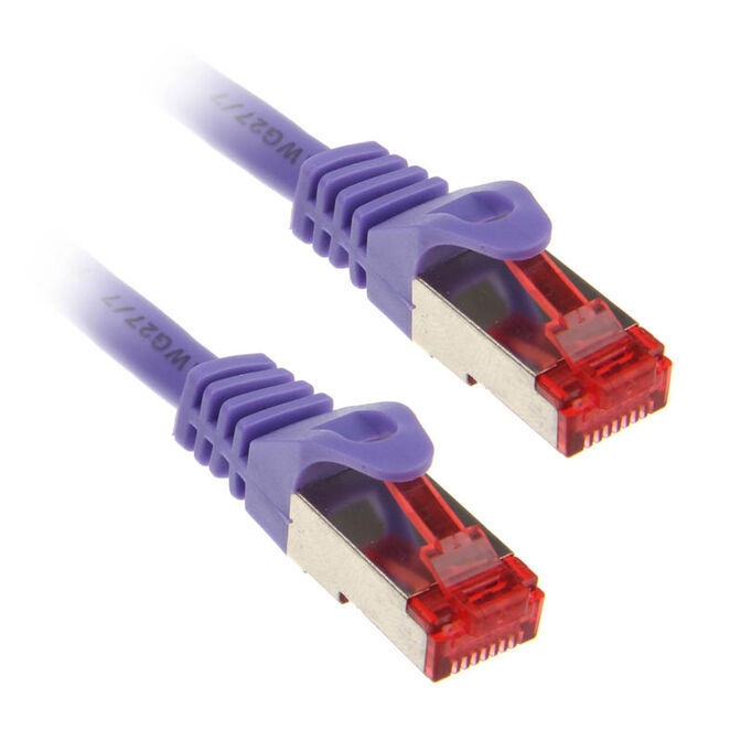 InLine Patch Cable Cat.6, S/FTP (PiMf), 250MHz, violet - 0.5m image number 0