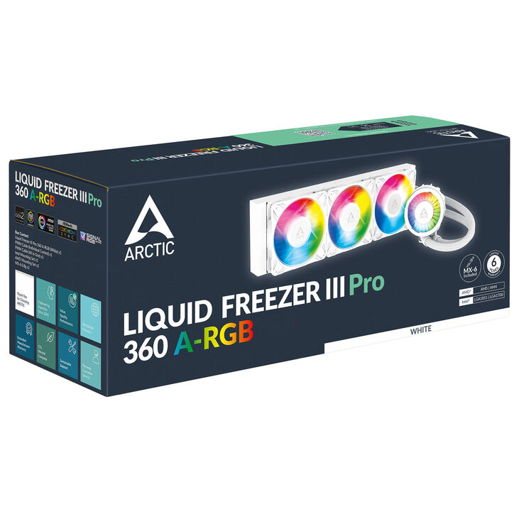 Arctic Liquid Freezer III Pro 360 ARGB AiO Water Cooling - 360mm, white image number 5