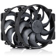 Noctua NF-A14X25r G2 PWM Sx2-PP chromax.black L&uuml;fter, LCP - schwarz, 140mm, 2er-Pack image number null