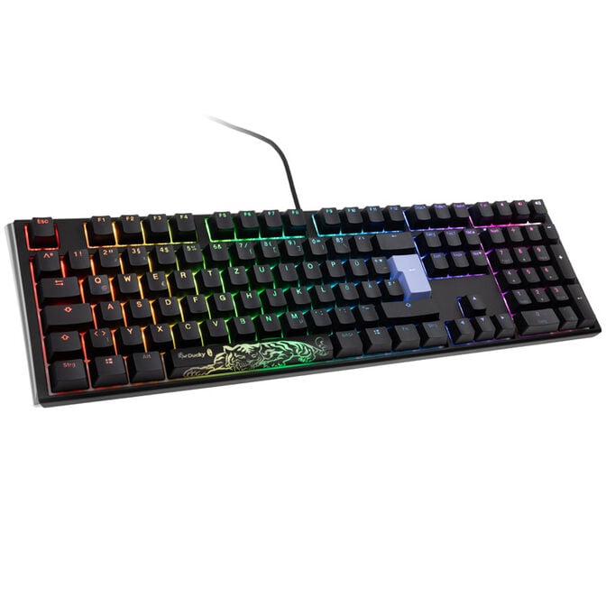 Ducky One 3 Classic Black/White Gaming Tastatur, RGB LED - MX-Red image number 0