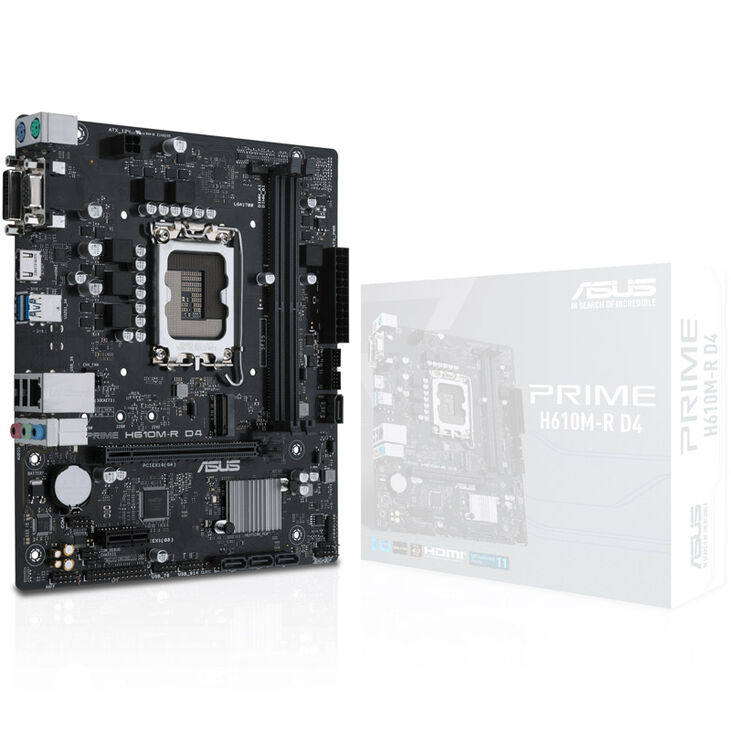 ASUS Prime H610M-R D4-SI, Intel H610 Mainboard, Sockel 1700, DDR4 image number 0