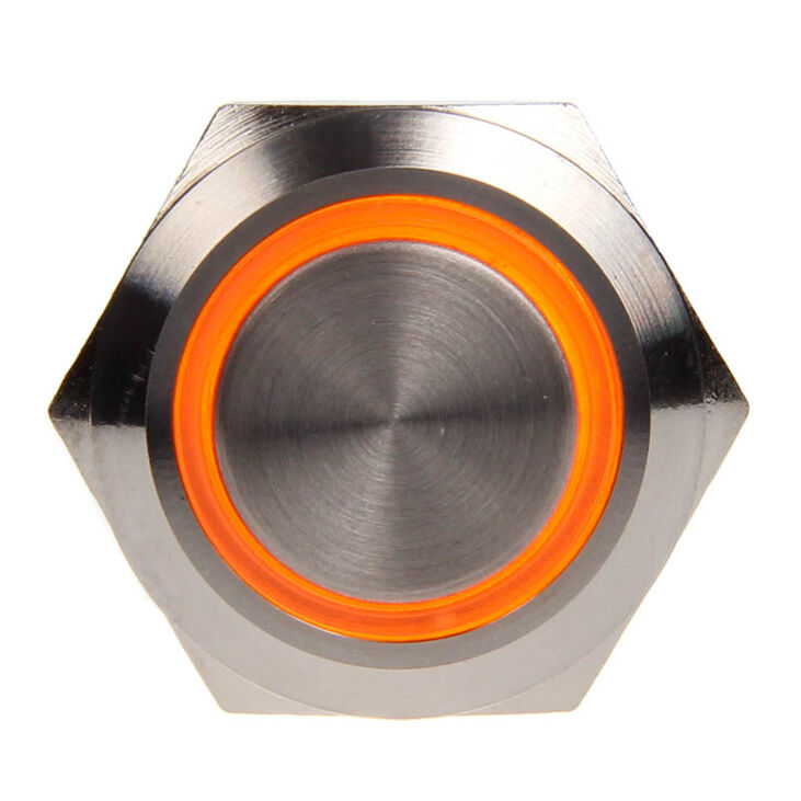 DimasTech Vandalismustaster 19mm - Silverline - orange image number 1