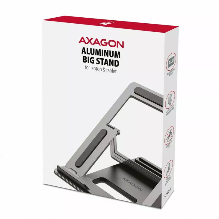 AXAGON STND-L Laptopständer, 10-16 Zoll - Aluminium, grau image number 8
