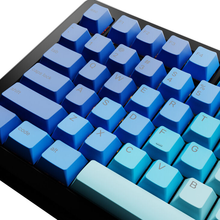 Glorious GPBT Gradient Keycaps, ANSI Layout (US), PBT, Dye-Sub - Ocean image number 3