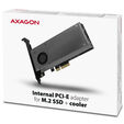 AXAGON PCEM2-DC PCIe-3.0-x4-Adapter, 1x M.2-NVMe, 1x M.2-SATA, bis 22110 - aktive K&uuml;hlung image number null