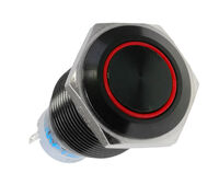 Lamptron Vandal Resistant Switch 19mm - Blackline - red