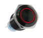 Lamptron Vandal Resistant Switch 19mm - Blackline - red