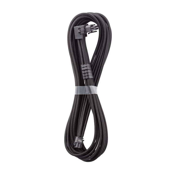 CableMod Universal Pro ModMesh 16-Pin to 16-Pin Cable, 90° Connector, Sleeved, StealthSense - Black, 60 cm, Var. B image number 0