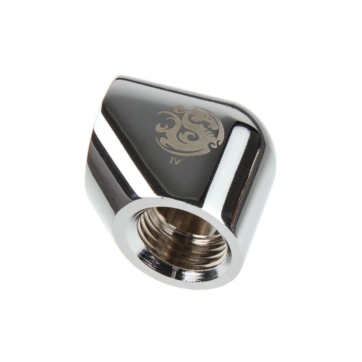Bitspower Adapter 90 Grad G1/4 Zoll IG auf G1/4 Zoll IG - silber glänzend image number 0