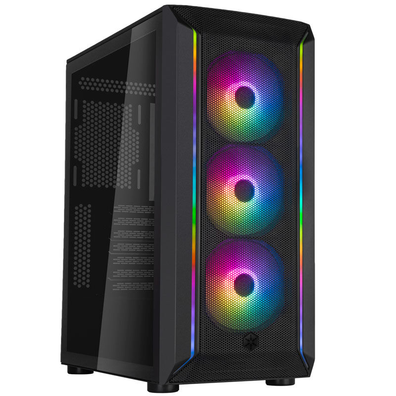 SilverStone Fara 511Z Midi-Tower, Tempered Glass - schwarz
