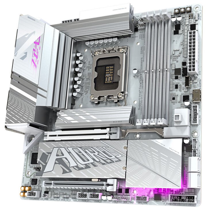 GIGABYTE Z890M Aorus Elite WIFI7 ICE motherboard, socket LGA 1851, Intel Z890, mATX, DDR5 image number 4
