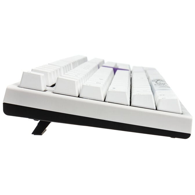 Ducky One 2 White Edition PBT Gaming Keyboard, MX-Blue, white LED - white image number 3
