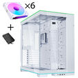 Lian Li O11 Dynamic EVO RGB PC Case Bundle, Mid-Tower, ARGB, Tempered Glass + 6x UNI FAN SL-INF Reverse Blade Fans - White image number null