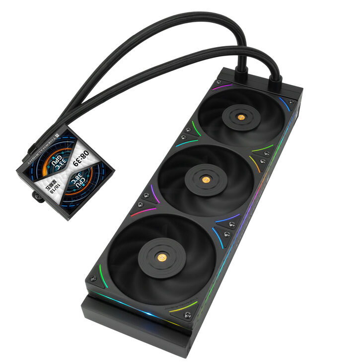 Thermalright Hyper Vision UB AiO Water Cooling, ARGB, Intel and AMD Socket - 360mm, black image number 2