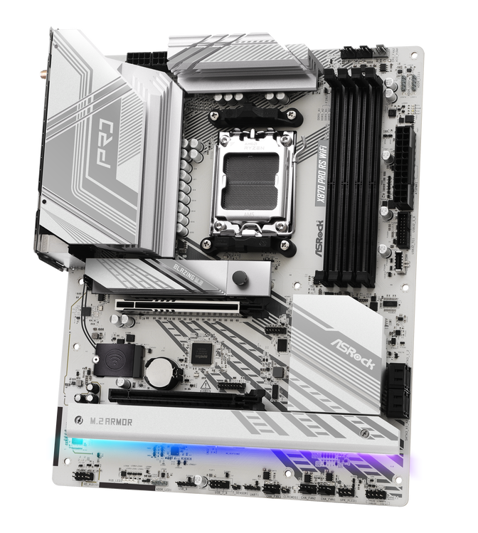 ASRock X870 Pro RS WiFi motherboard, socket AM5, AMD X870, ATX, DDR5 image number 3