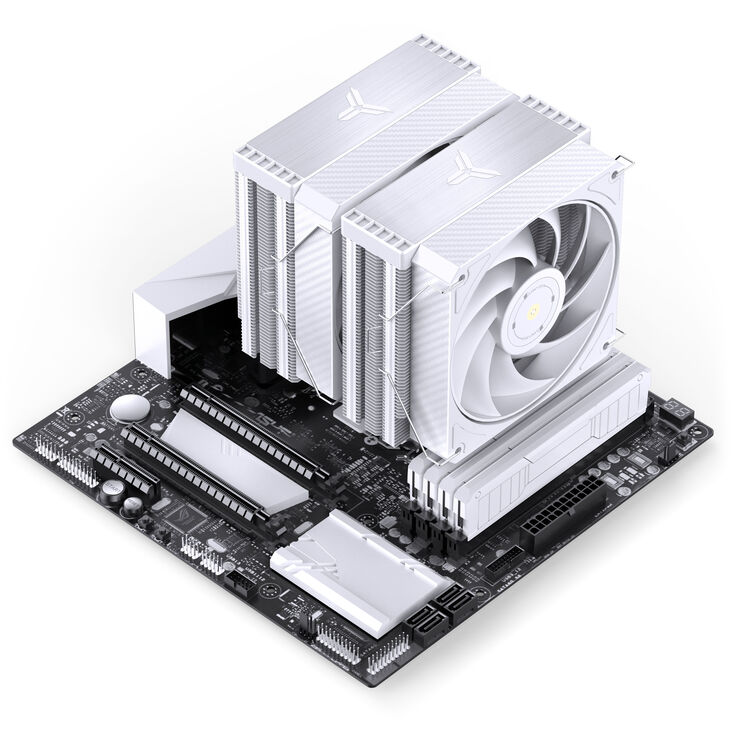 Jonsbo HX6280 CPU-Kühler, PWM, RGB - 130mm, weiß image number 11