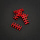 King Mod Service 8-Slot Cable Comb 3mm small - red - set of 5