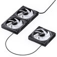 Jonsbo ZK-120B RGB PWM Fan, 120mm, 3-Pack - black image number null