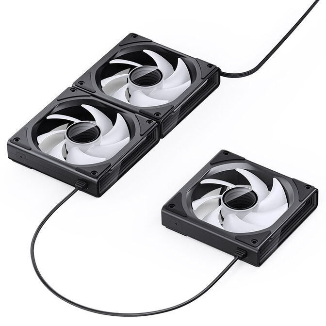 Jonsbo ZK-120B RGB PWM Fan, 120mm, 3-Pack - black image number 10