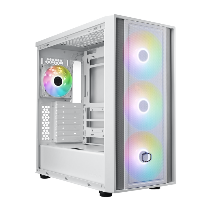 Cooler Master MasterBox 600 ARGB PC-Gehäuse, Midi-Tower, E-ATX, RGB, Tempered Glass - weiß image number 5