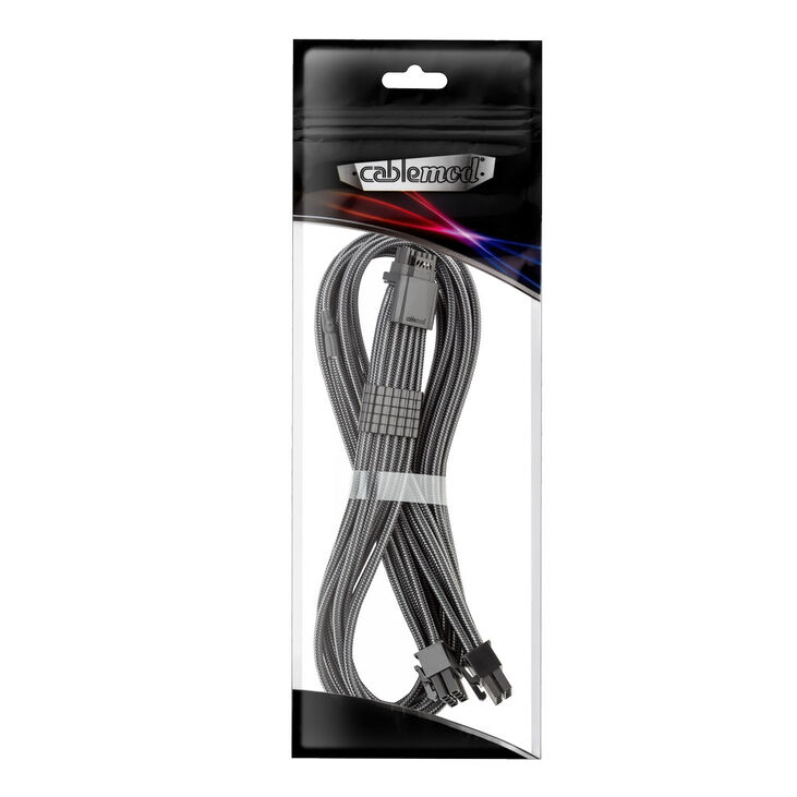 CableMod C-Series Pro ModMesh 12V-2x6-Kabel, Sleeved, 16-Pin zu 2x 8-Pin, für Corsair Type 4 und 3 PSUs - carbon, 60cm image number 2