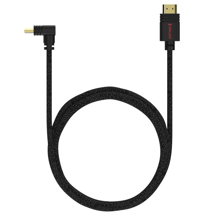 Ssupd Meshroom HDMI 2.1 Kabel - 90 Grad gewinkelt, 8K, 2m, schwarz image number 1