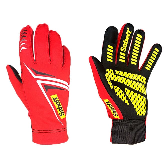 Sabelt G34 Sim Gloves Racing Gloves, touch-capable, silicone palm, 216-223mm circumference - red, S image number 0