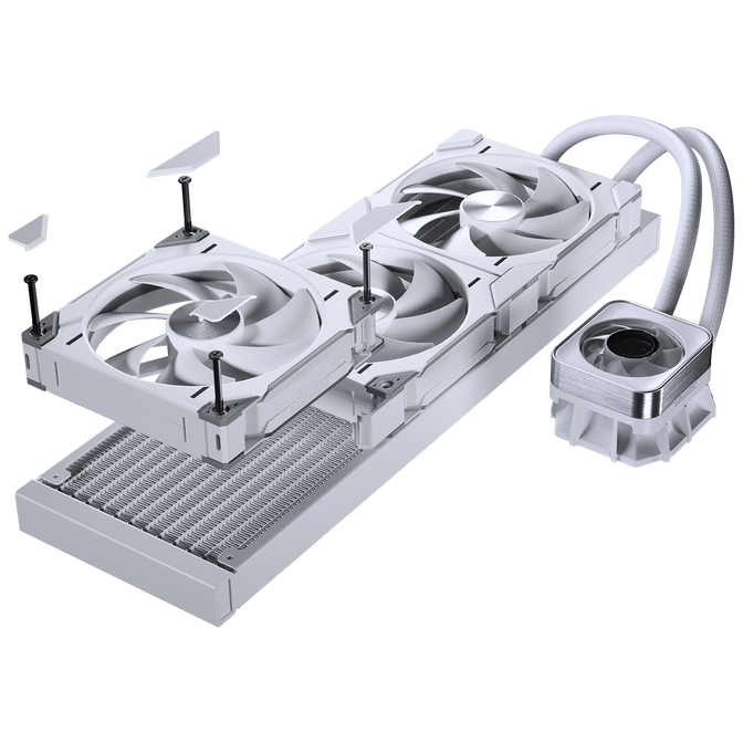 HAVN HS 420 VGPU PC Case + PHANTEKS Glacier One 420D30 X2 DRGB AiO Water Cooling - 420mm, white image number 14
