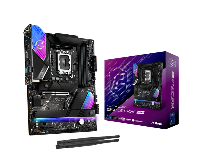 ASRock Z890 Lightning WiFi motherboard, socket LGA 1851, Intel Z890, ATX, DDR5 image number 0
