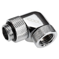 Alphacool Eiszapfen Winkeladapter 90 Grad drehbar G1/4 AG auf G1/4 IG - chrome