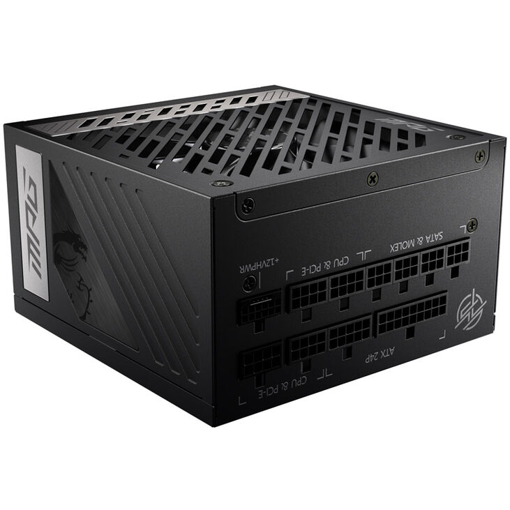 MSI MPG A850G PCIe5 Netzteil, 80 PLUS Gold, vollmodular, ATX 3.0, PCIe 5.0 - 850 Watt image number 2
