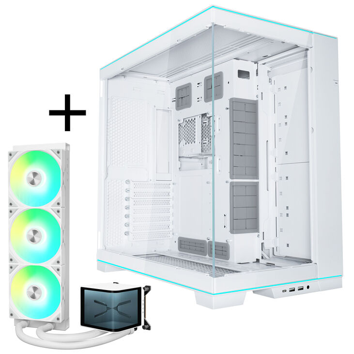 Lian Li O11D EVO RGB + TRYX PANORAMA ARGB Komplett-Wasserkühlung - weiß, 360mm image number 0