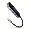 AXAGON HMC-6H4A USB-Hub, 4x USB-A + HDMI, USB-C 3.2 Gen 1, PD 100W - 20 cm USB-C-Kabel image number null