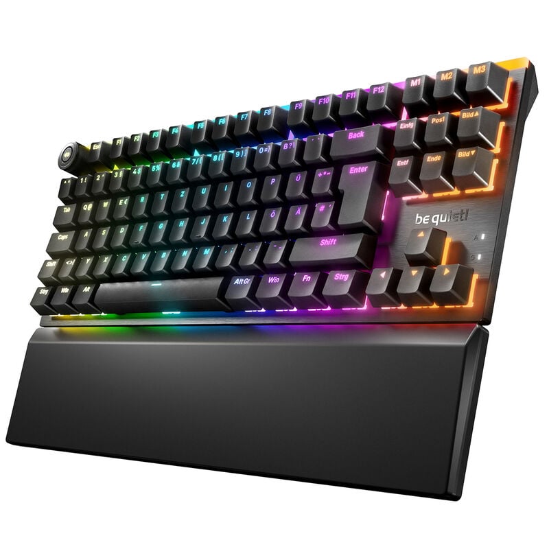 be quiet! Light Mount TKL Gaming-Tastatur, 80%, RGB - Silent Linear, schwarz, DE (ISO)
