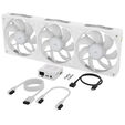 CORSAIR iCUE LINK RX360 II Unified Frame RGB Triple-Fan PWM-L&uuml;fter, 2.100U/min - mit Controller, wei&szlig; image number null