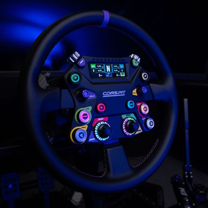 CONSPIT 310 APEX Steering Wheel, ARGB, 2.99&rdquo; Display, Dual Paddles - Black, 310mm image number 10