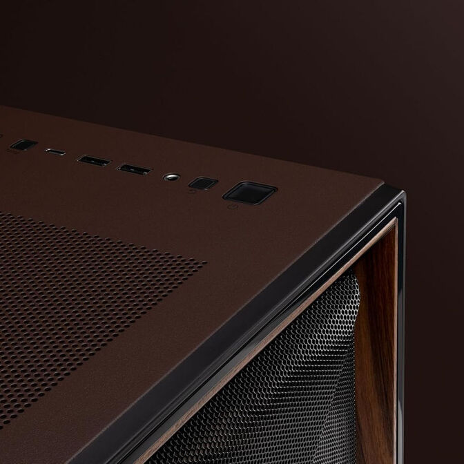 Antec Flux Pro Noctua Edition PC Case, Mid-Tower, E-ATX, Tempered Glass - Brown/Black image number 6