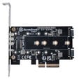 Silverstone SST-ECM27 M.2/SATA Adapterkarte, PCIe 4.0, 1x M-Key, 2x SATA 6G - Low Profile image number null