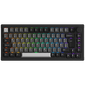 AKKO 5075B Gaming Keyboard, RGB - Lavender Purple Pro Switches, ISO DE/UK/Nordic, black & silver